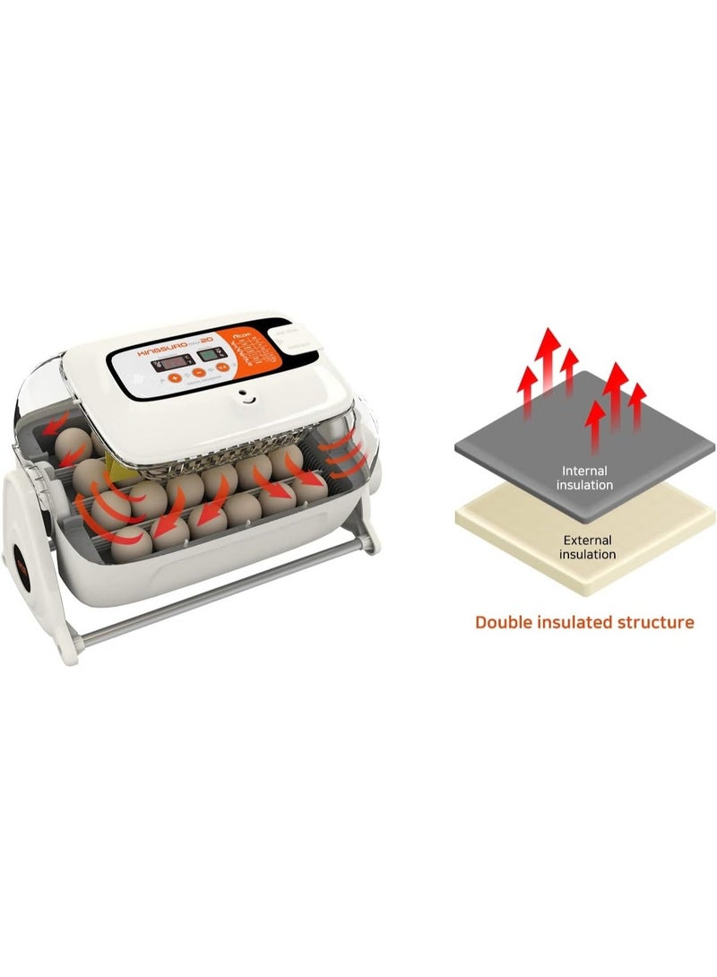 أر كوم حاضنة Rcom KingSuro 20 MAX، ضبط وتحكم تلقائي بدرجة الحرارة، - Image 4